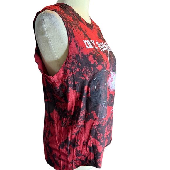 My Chemical Romance Three Cheers For Sweet Revenge Tie Dye Crop Muscle Top, Med - Picture 6 of 7